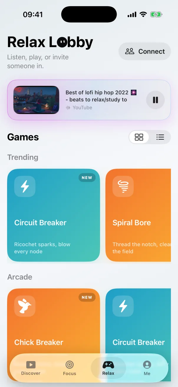 Lume Flow arcade and puzzle game library